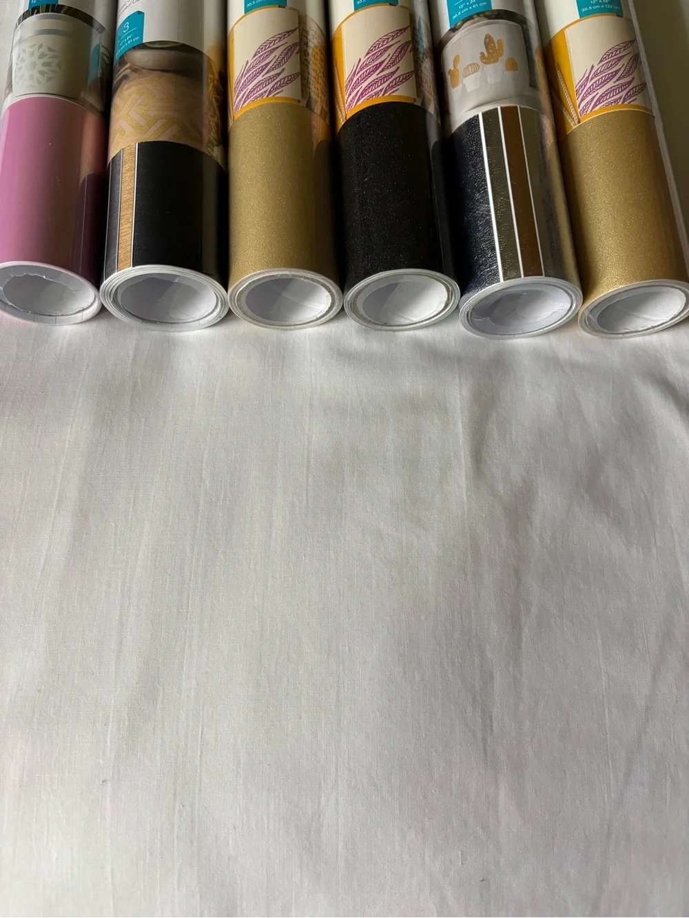 Cricut Premium Vinyl Roll Set - Pink, Black, Gold, Silver